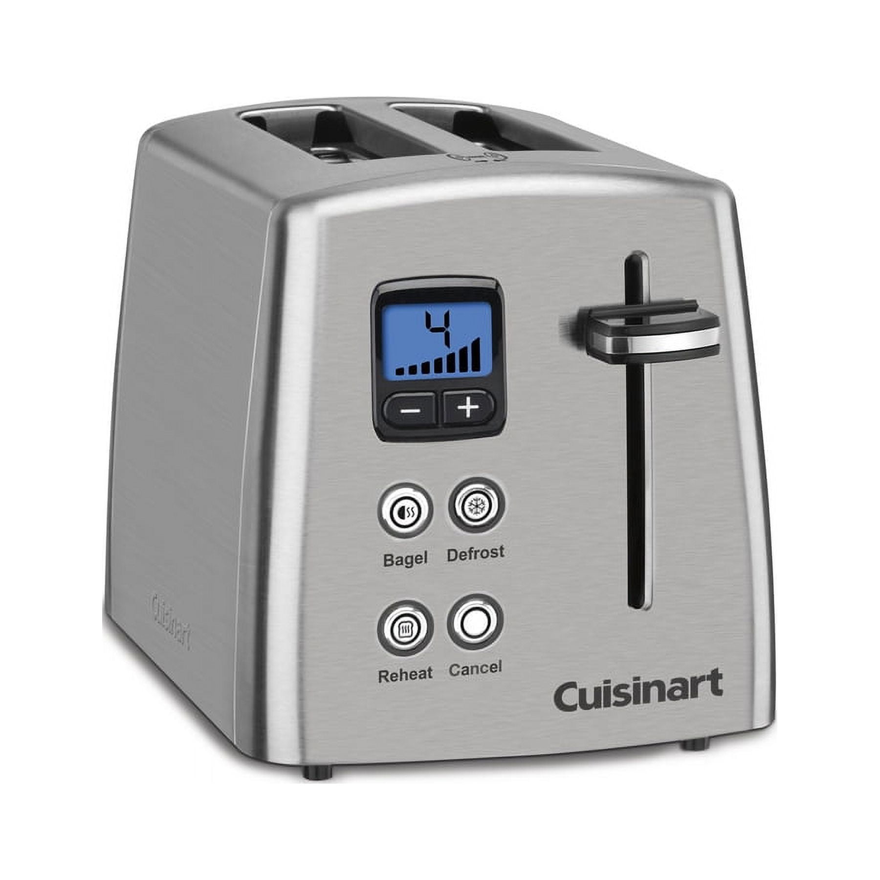 Stainless Steel Digital 2-Slice Toaster with Wide Slot
