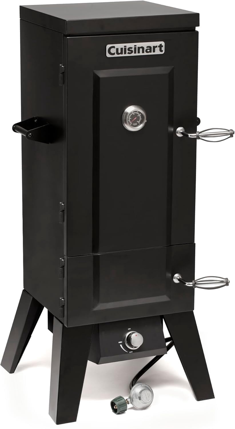 Cuisinart 36 Vertical Propane Smoker, 4 Removable Racks, Spacious BBQ Smoker with Wood and Water Trays, 15,000 BTU Heat for Smoked Meat, Brisket, Jerky, Fish, Perfect for Tailgates, Backyard, Campin