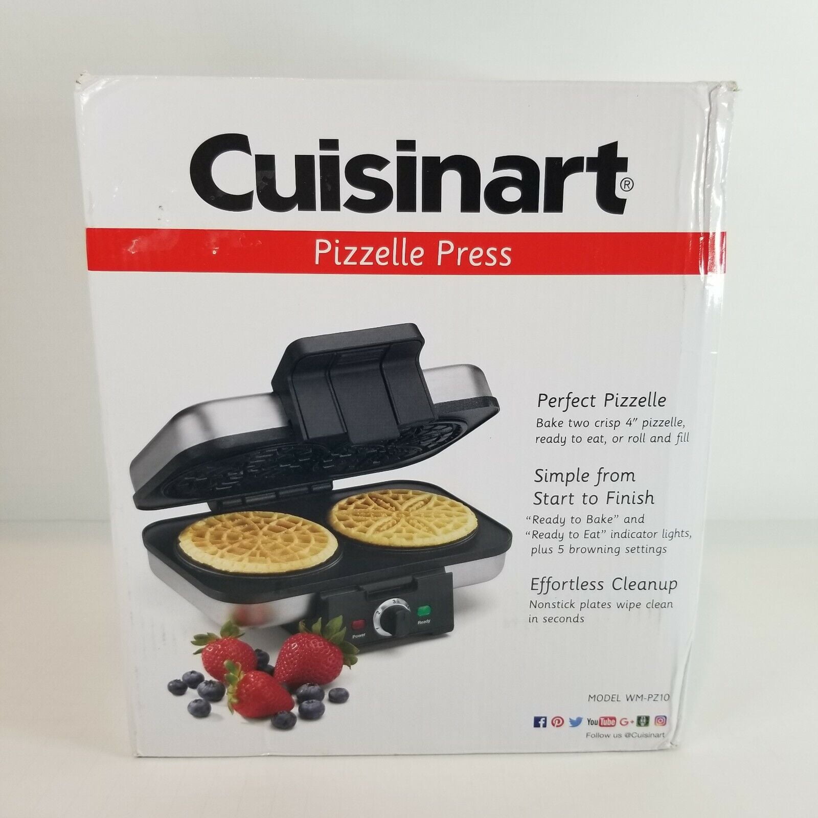 Cuisinart WMPZ10 Pizzelle Press, Silver