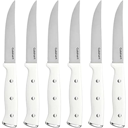 Cuisinart 6 Piece Steak Knife White Triple Rivet Set C77WTR-6PSK