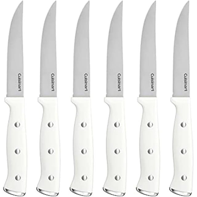 Cuisinart C77WTR-6PSK White Triple Rivet Steak Knife Set, 6 pc