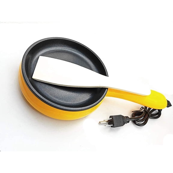 Cuisine 6-Inch Non-Stick Electric Skillet , Yellow Mini Frying Pan
