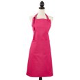 thumbnail image 1 of Cuisine Denim Cooking Kitchen 100% Cotton Full Sized Apron with Large Single Front Pocket (Fuchsia), 1 of 3