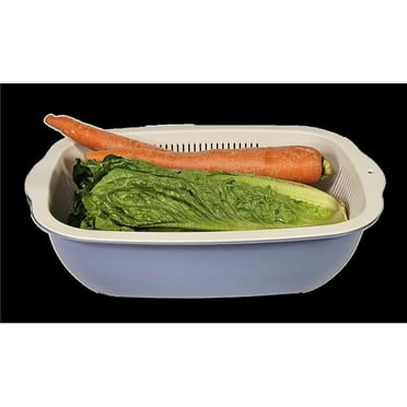 7 QT Bowl & Strainer Set - Blue
