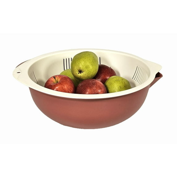 6 QT Bowl & Strainer Set - Puce