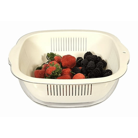 4.5 QT Bowl & Strainer Set - Clear