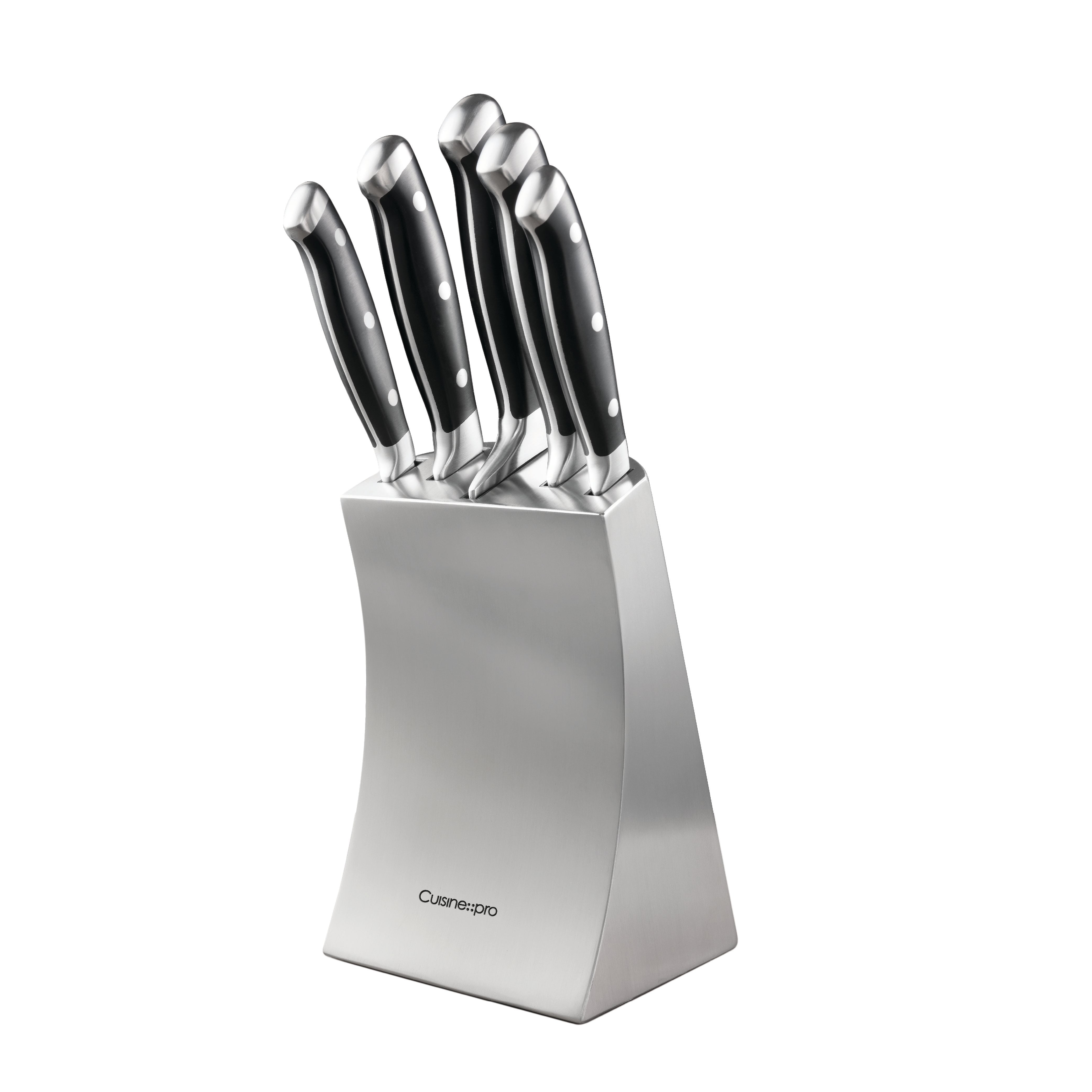 Cuisine::pro ARTISIAN 6-Piece Stainless Steel Knife Set with Seto Knife Block