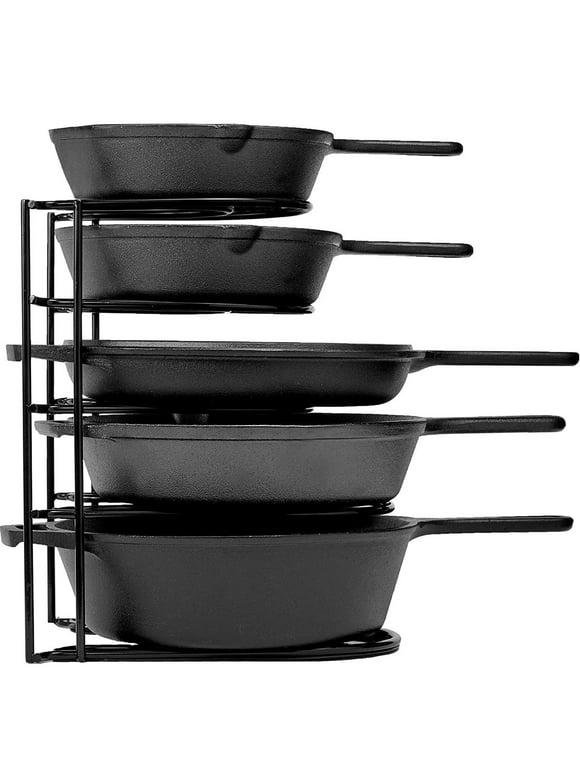 Cuisinel 5-Tier Rack Pan Organizer Space Saving Kitchen Storage for Pots, Skillets, Griddles, 12"
