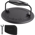 thumbnail image 1 of Cuisinel Cast Iron Grill Press Round Pre-Seasoned Panini & Burger Smasher, 1 of 7