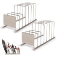 thumbnail image 1 of Cuisinel Lid & Dish Kitchen Rack Organizer 7-Tier Pan Organizer, Satin Nickel 2-Pack, 1 of 6