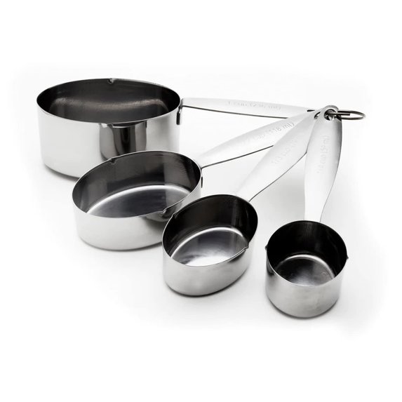Cuisinox Stainless Steel Measuring Cups, Set of 4 (1/4, 1/3, 1/2, 1 Cup)