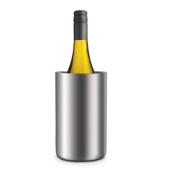 CUISINOX Double-Walled Brushed Satin Stainless Steel Bucket Wine Cooler, 4.8" x 7.5"