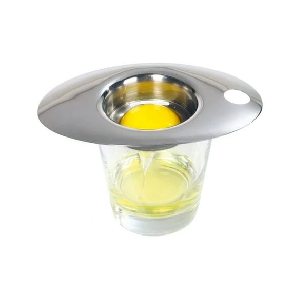 Cuisinox Egg Separator with Receptacle, Stainless Steel & Glass, 1.25" x 5.5"