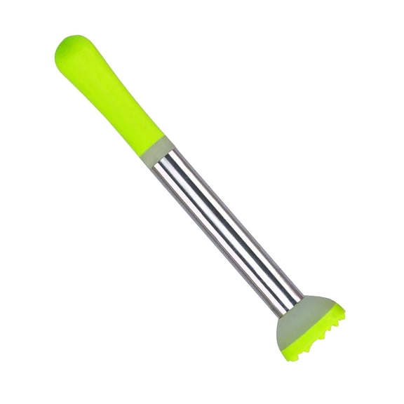 Cuisinox Professional Stainless Steel Cocktail Muddler with Rubber Handle Green 8.5"