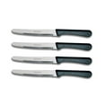 thumbnail image 1 of CUISINOX Steak Knife Set of 4 Black Polypropylene Handle, with Rounded Tip, 1 of 5
