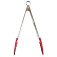 thumbnail image 1 of Cuisipro 12-Inch Silicone Locking Tongs, Red, 1 of 4