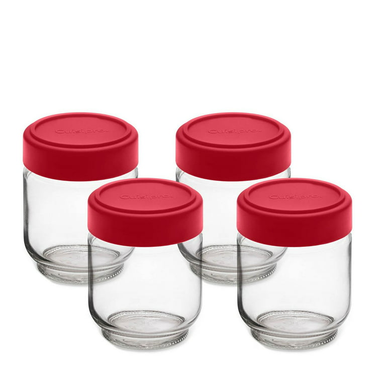Baby Reusable Small Glass Storage Jars 4 Oz Leak-Proof Baby Glass