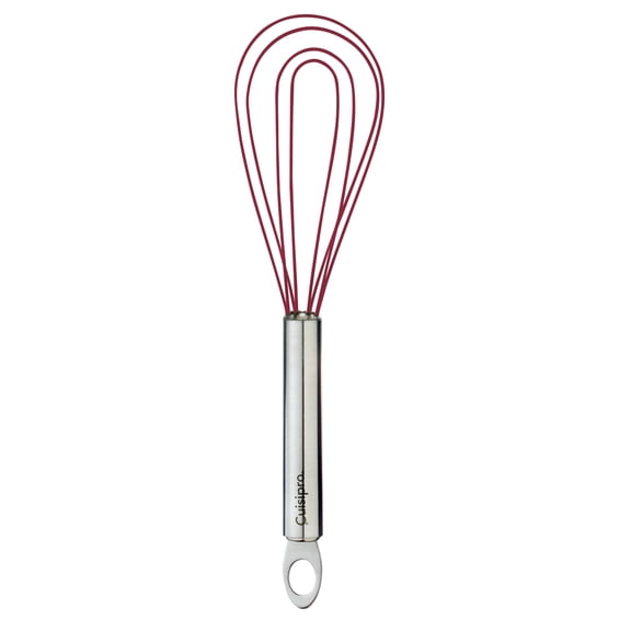 Cuisipro 8-Inch Silicone Flat Whisk, Red
