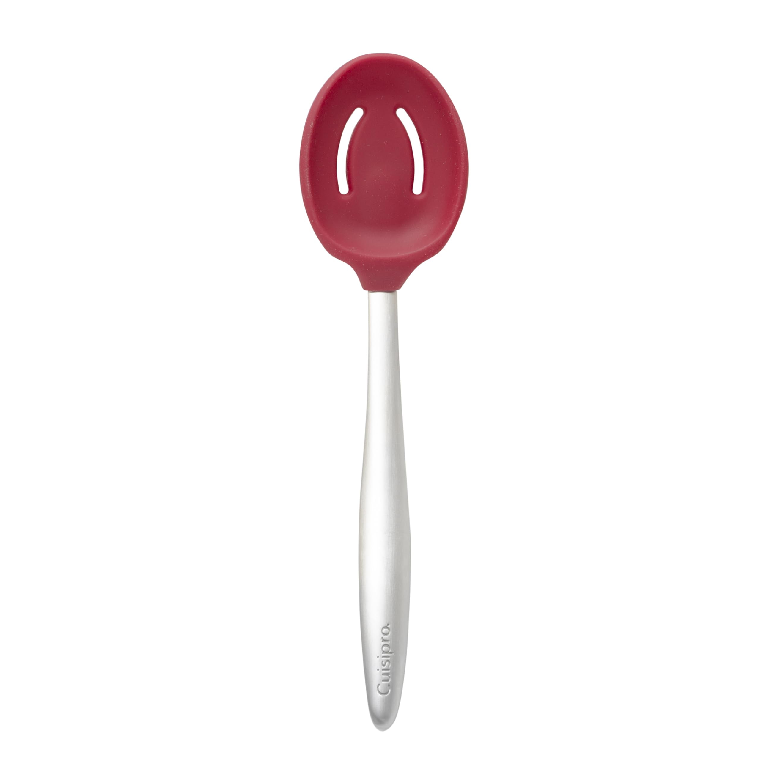 Cuisipro 8-Inch Silicone Piccolo Slotted Spoon, Red