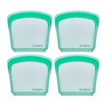 thumbnail image 1 of Cuisipro Silicone Seamless Reusable Bags (Green, 5.25 x 4.75-inch, 4-Pack), 1 of 8