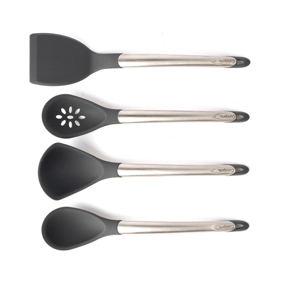 Cuisipro Gray Silicone and Stainless Steel Kitchen Tool Set