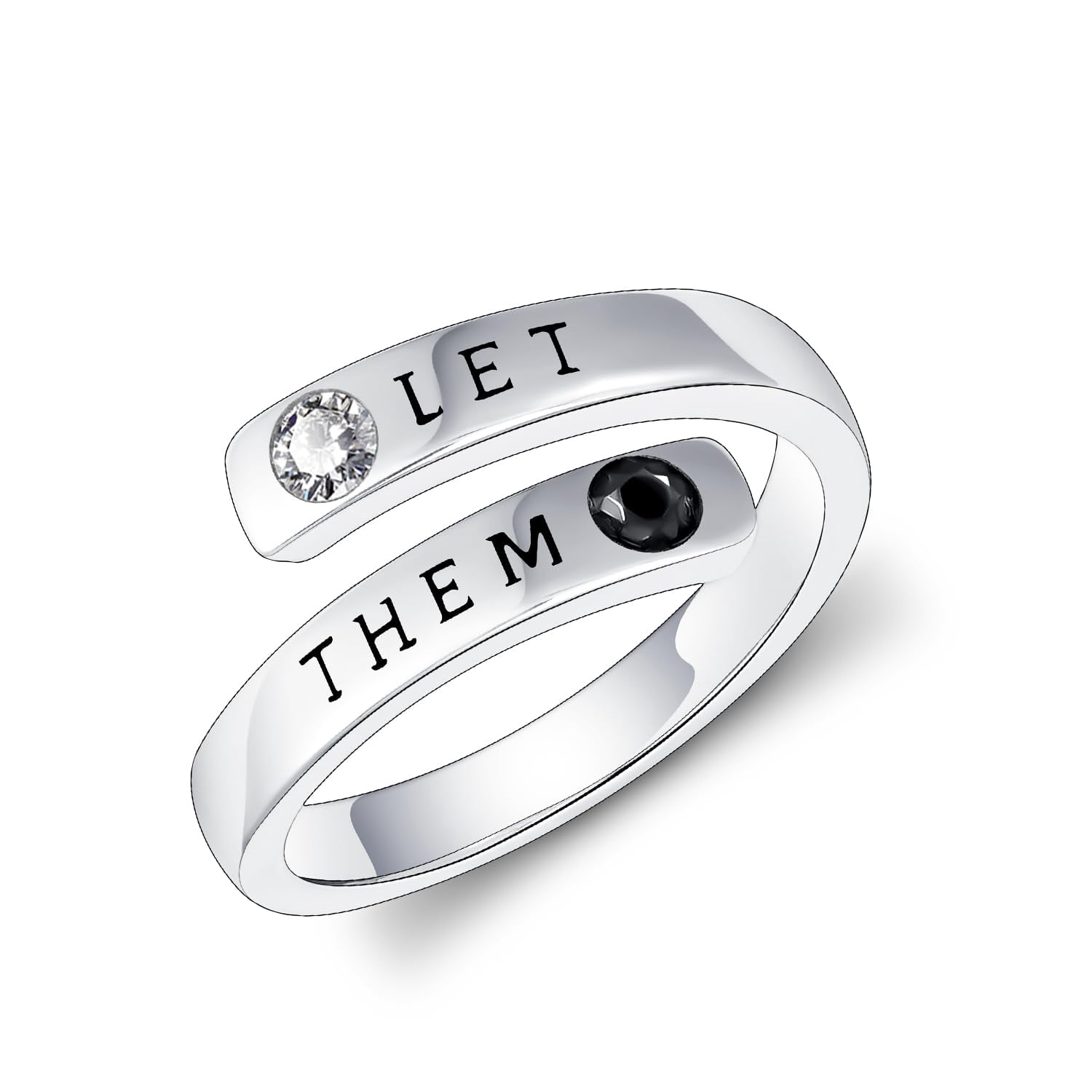 Ring Motivation Cujiesp Let Them Ring 925 Sterling Silver Inspirational Gift for Women ...