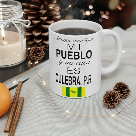 Culebra, Puerto Rico Ceramic Mug 11oz (Bandera de Culebra)