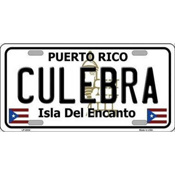 Culebra Puerto Rico Metal License Plate Style Sign