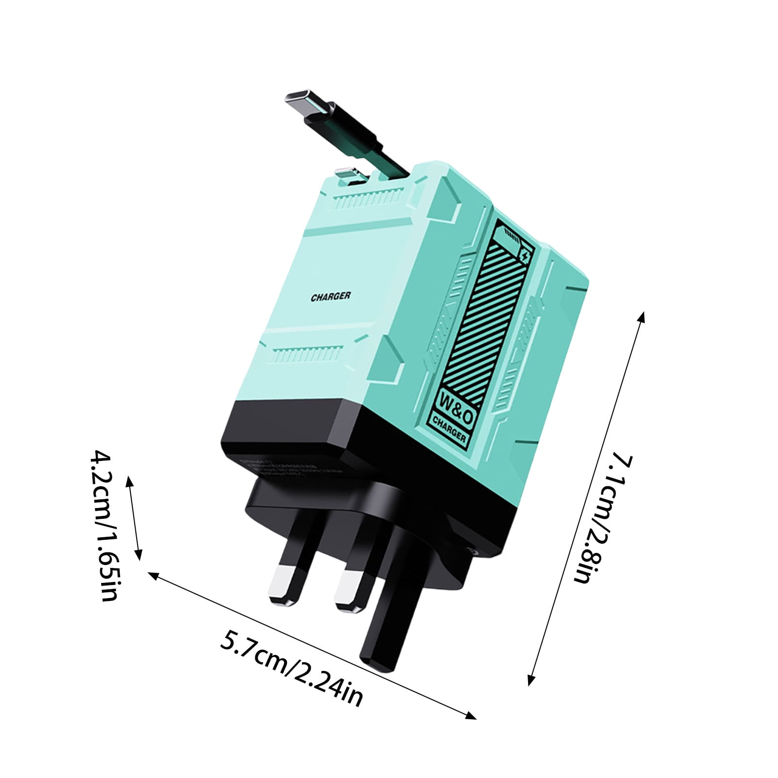 Culer 2 In 1 Fast Charger 120w Upgraded Retractable Scalable Module Functional Foldable Charging Adapter Wall Plug For Phone Tablet Laptops