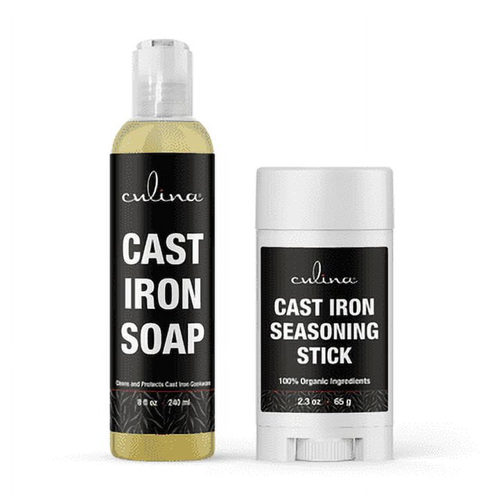 Culina Cast Iron Seasoning Stick & Soap Set All Natural Ingredients