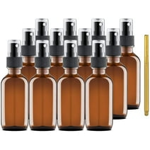 Culinaire 2 oz Amber Glass Essential Oil Spray Bottles with Golden Pen Marker, 12 Pack