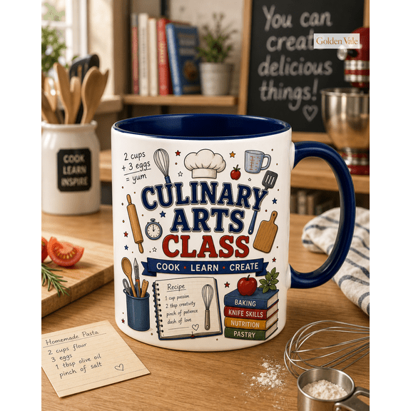 Culinary Arts Class Mug for Cooking Students, Chef Teacher Gift Cup
