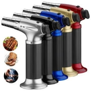 Culinary Butane Torch Blow Torch Lighter,Refillable Cooking Kitchen Torch with Safety Lock Adjustable Flame for BBQ,Creme Brulee,Baking,Cooking,Crafts,Cigar Butane Gas not Included