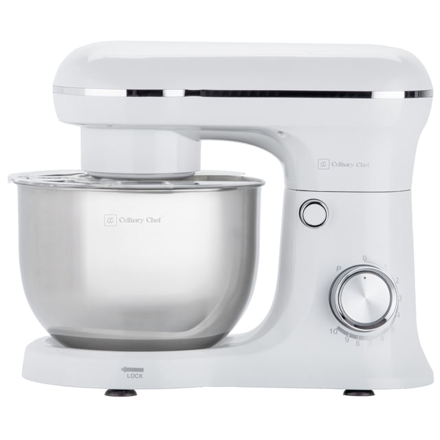 Culinary Chef 4.5 Liter 8 Speed Stand Mixer with Stainless Steel Bowl ...