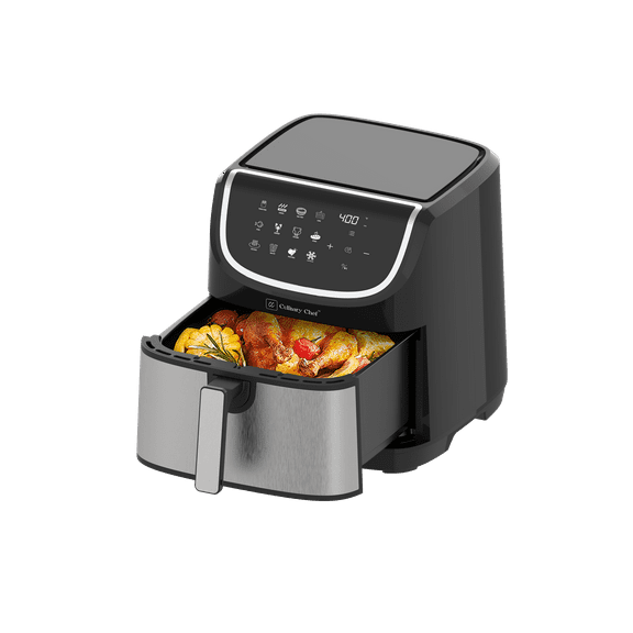 Culinary Chef 8.45-Quart Electric Air Fryer, Adjustable Temperature, Touch Panel Control, One-Touch Cook Functions, and 360° Rapid Cooking, 1700 Watt Power