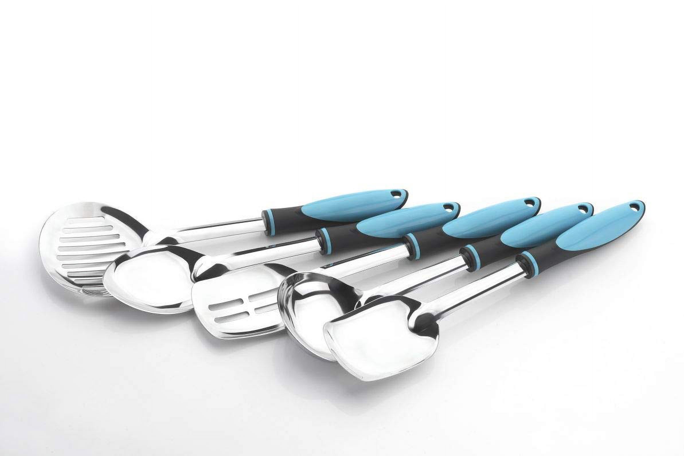 Culinary Crafts Stainless Steel Serving and Cooking Spoons Set of 5 pc ...