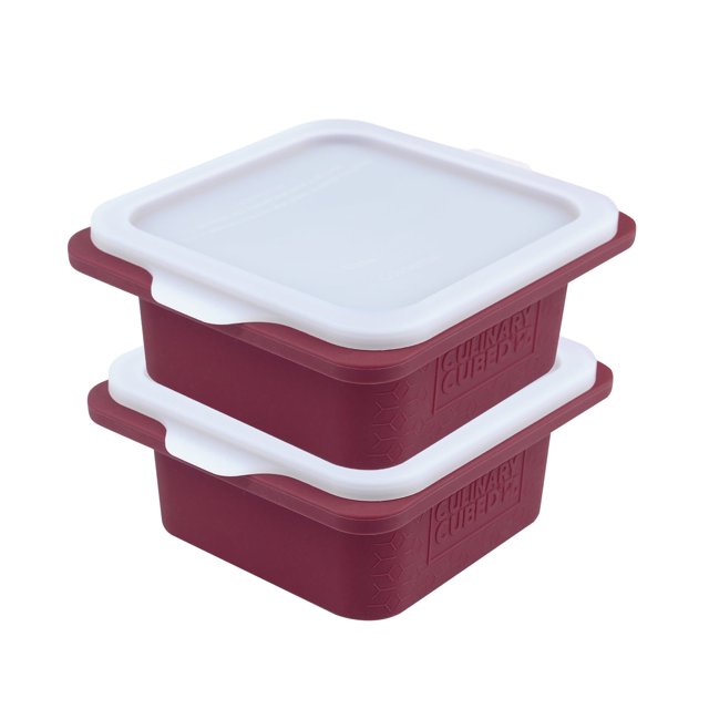 Culinary Cubed 1 Set(2 Pack) Purple 2-Cup Silicone Freezing Trays with ...