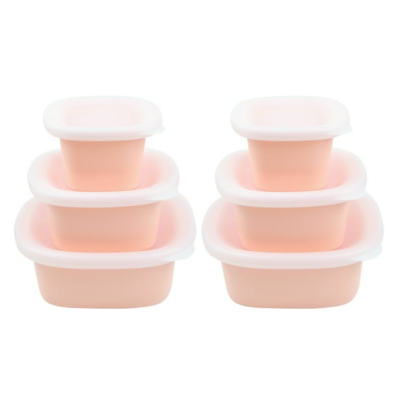 Culinary Cubed 2 Pack Silicone Containers for Food, 6PCS - Stackable Silicone Meal Prep Containers with Lids, BPA Free, Airtight, Freezer & Dishwasher Safe, Pink & Pink Combo