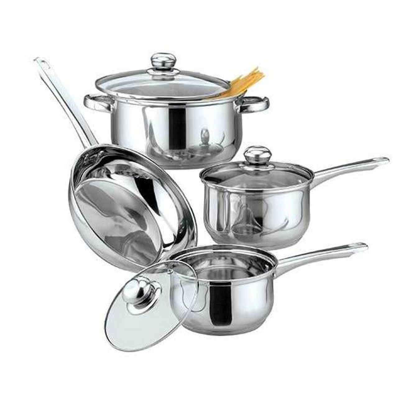 Culinary Edge Classic Stainless Steel Kitchen Cookware Set Pots and