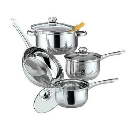 Culinary Edge 7 Piece Oven Safe Stainless Steel Cookware Set