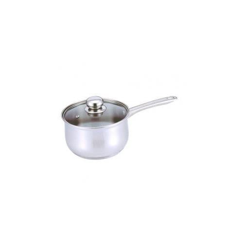 SAUCEPAN FNT 1QT SS GLASS COVR