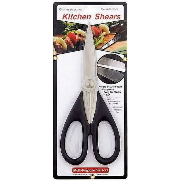 Culinary Elements Kitchen Stainless Steel Shears, 8.5 Inch (Pack of 3)