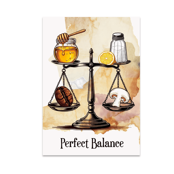 Culinary Flavor Chart Art - Kitchen Decor Enthusiast - 13x19 Poster Print