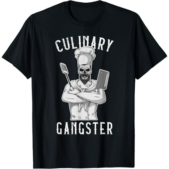 Culinary Gangster Cooking Kitchen Cook Chef Restaurant Grill Funny Creative Graphic T-Shirt