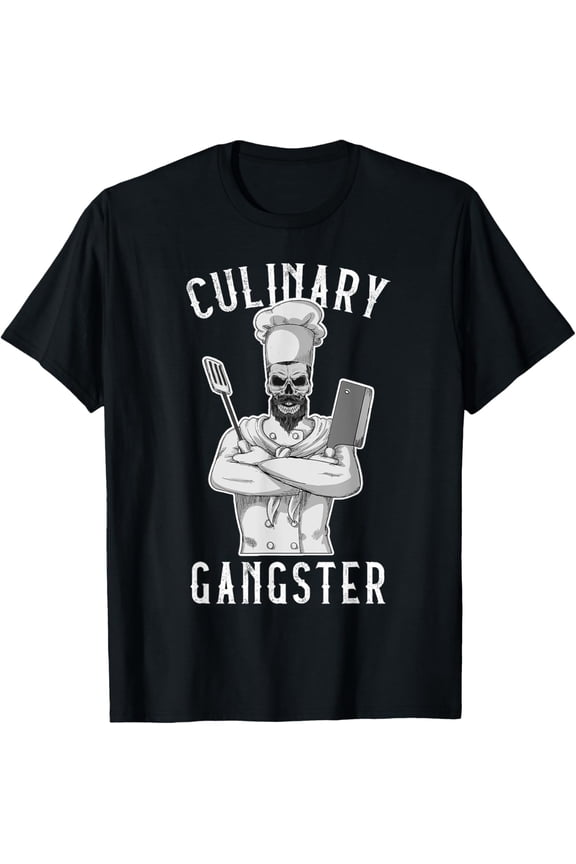 Culinary Gangster Cooking Kitchen Cook Chef Restaurant Grill Funny Creative Graphic T-Shirt