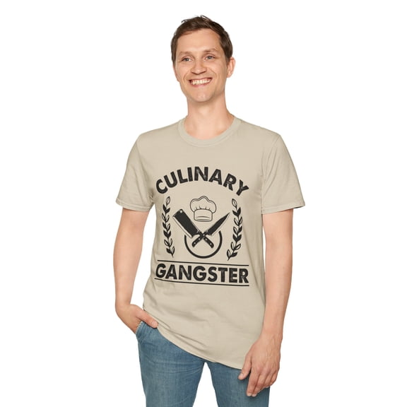 Culinary Gangster, Gildan Unisex Softstyle T-Shirt, Chef Graphic Tee, S-3XL