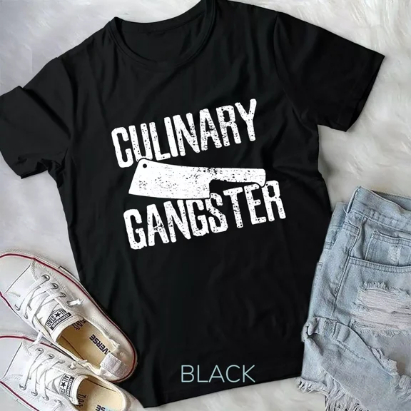 Culinary Gangster, Vintage Style Graphic for Professional Chef or Cook New Unisex T-Shirt