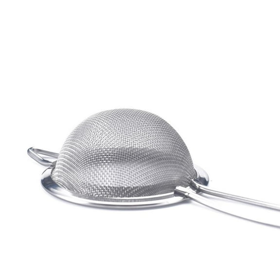 Culinary Genius: Fine Mesh Strainer with Helper Handle, Stainless Steel, Dishwasher Safe, 6 Inches Diameter, Expert at Sieving Seeds