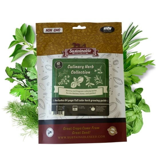 Culinary Herb Seed Collection - 100% NON-GMO, Easy-to Grow Heirloom Seeds - from a REAL Seed Company!