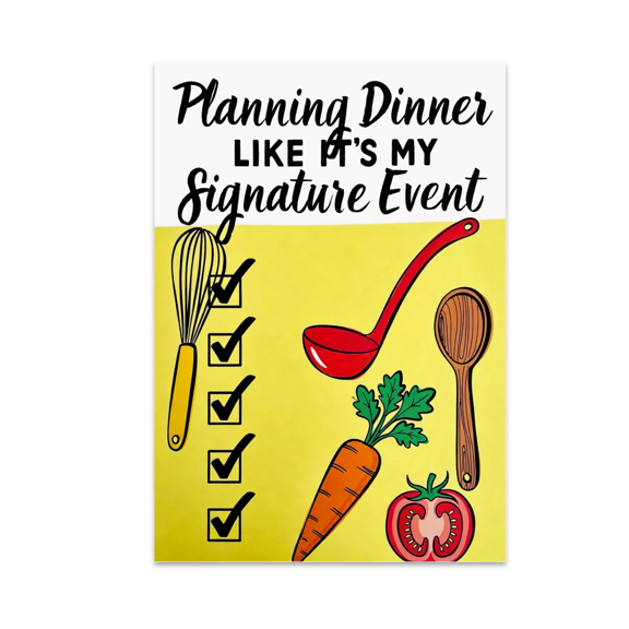 Culinary Planning Wall Art - Cooking Enthusiast - 13x19 Poster Print